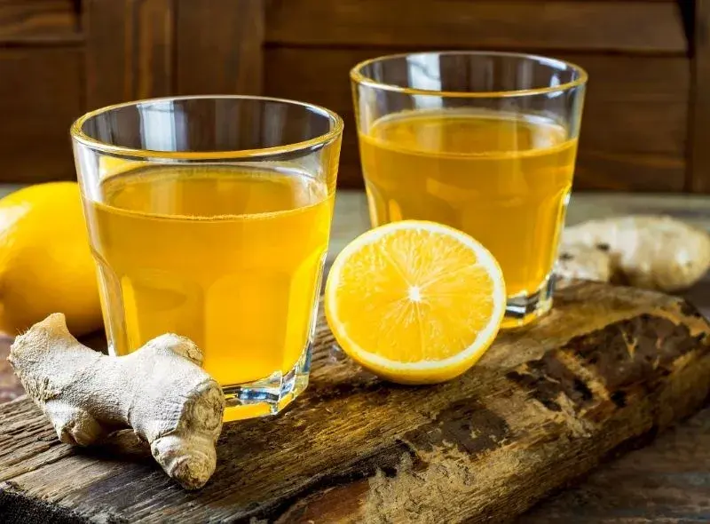 Djablani, a Malian drink of ginger, lemon and baobab served cold with mint