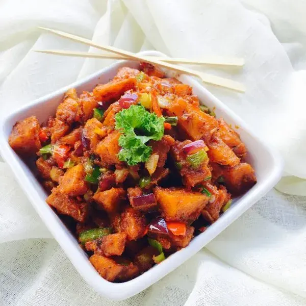 Gizdodo, Nigerian gizzards and fried ripe plantain in a spicy pepper sauce