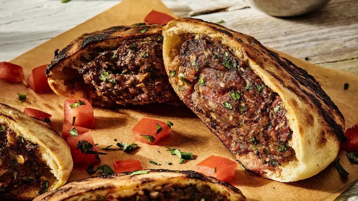 Hawawshi, Egyptian pita bread stuffed with spiced minced beef