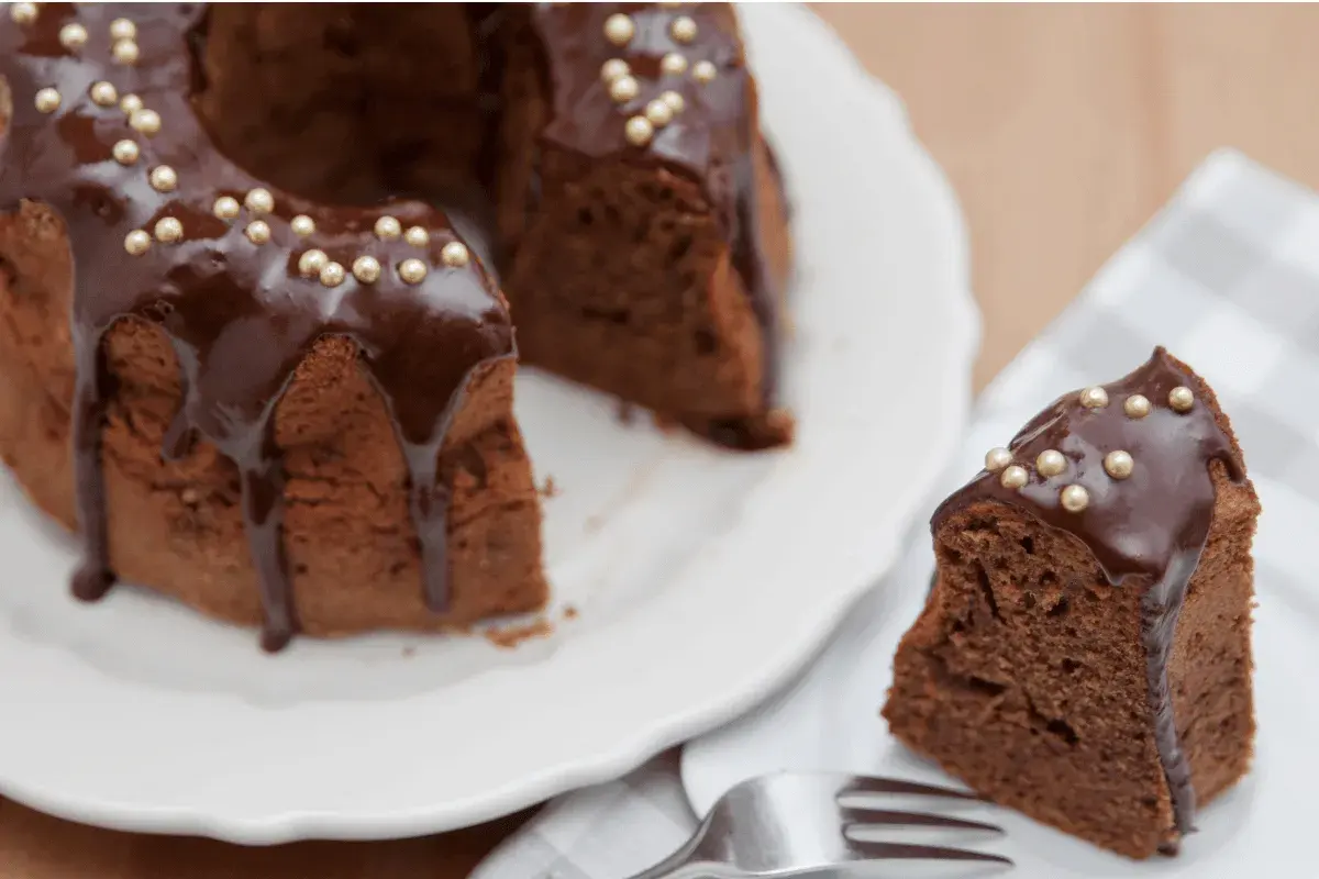 A two-layer moist chocolate cake