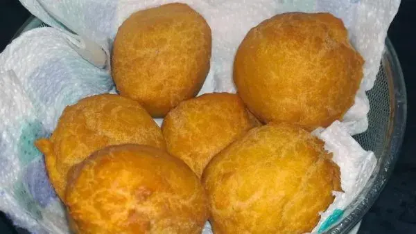 Nigerian buns, crunchy fried dough balls served as a snack