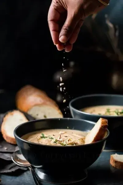 Spiced Cauliflower and Almond Soup - African vegetarian meal