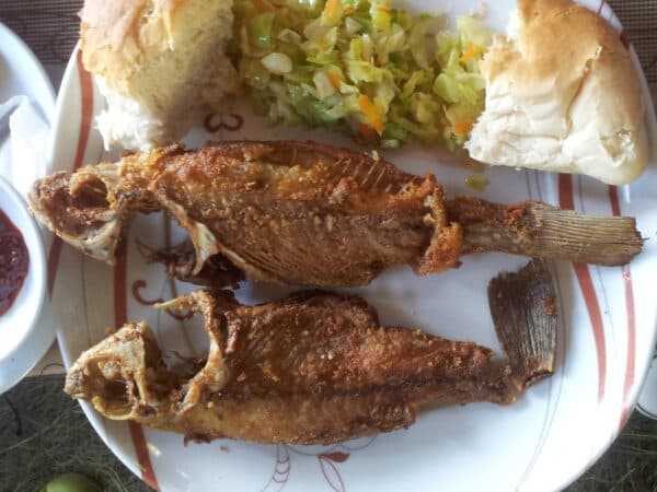 Mtuzi Wa Samaki Swahili fish curry served with rice, a fragrant East African coconut fish stew from the Tanzanian coast