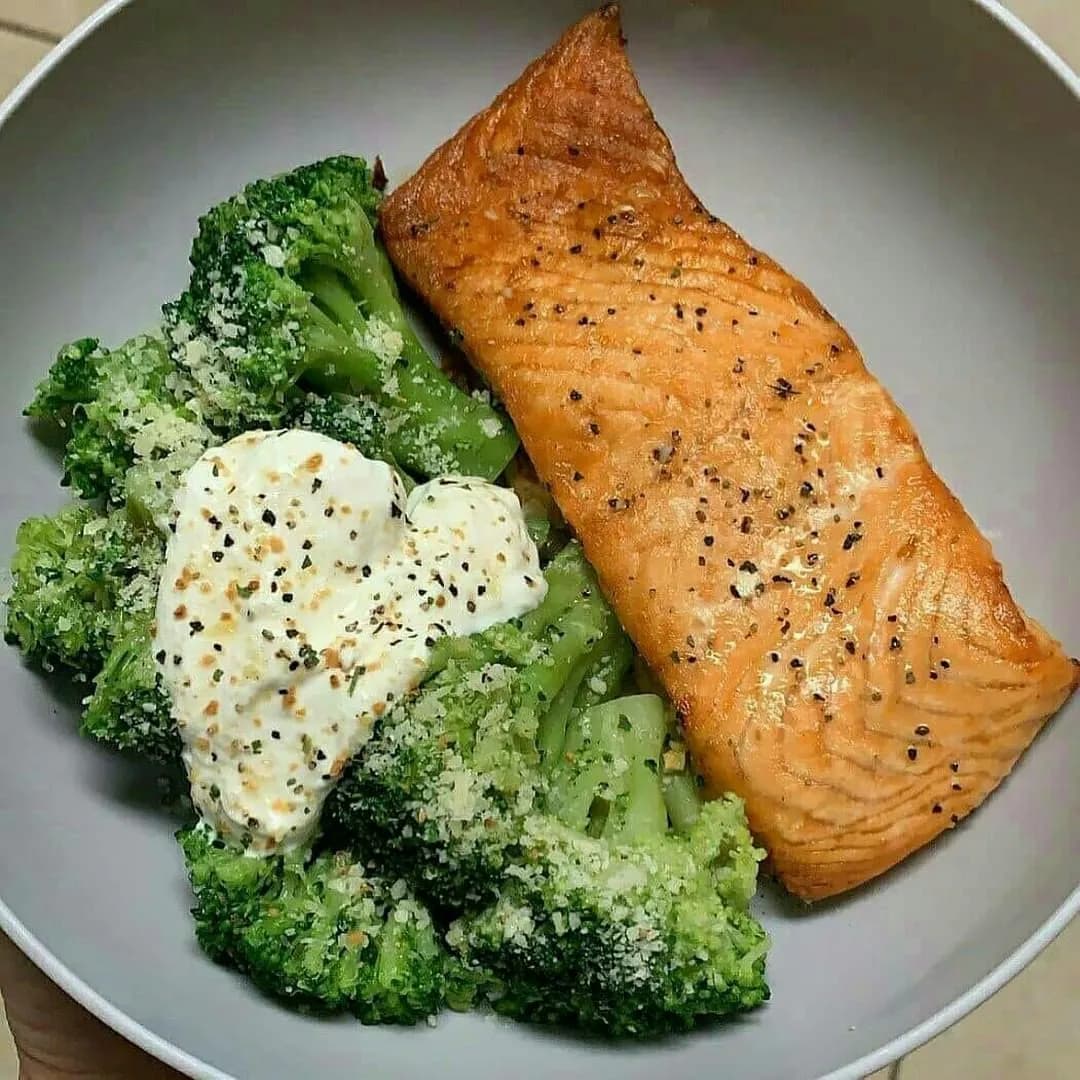 Salmon fillets cooked from frozen in an air fryer