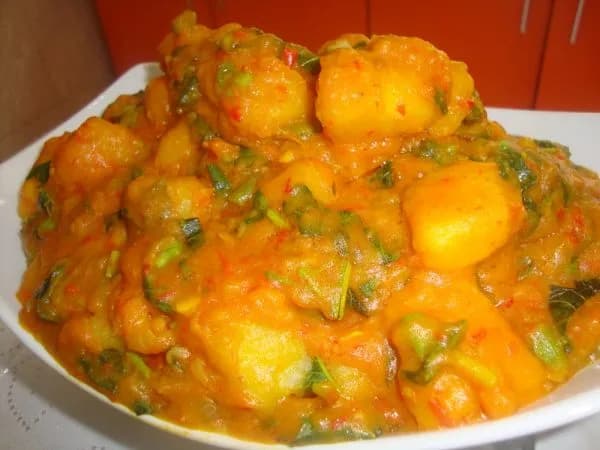 Asaro, Nigerian yam porridge cooked with peppers and palm oil