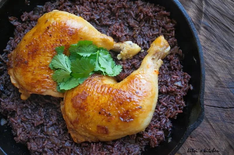 Cabidela, Portuguese chicken and rice finished with blood and vinegar