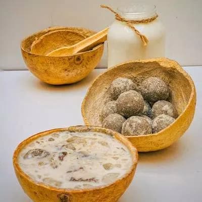 Fura da nono, spiced millet balls mashed into fermented milk and served cold in a calabash