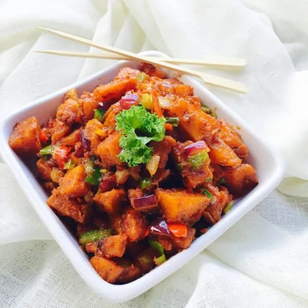 Gizdodo, Nigerian gizzards and fried ripe plantain in a spicy pepper sauce