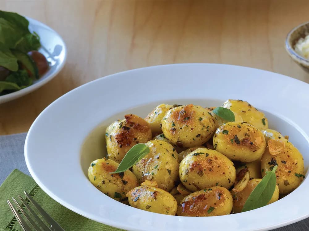 Potato gnocchi tossed in sage butter with Parmesan
