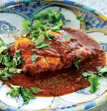 Haraimi, Libyan fish steaks cooked in a spicy tomato and caraway sauce