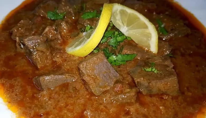 Kamounia, a cumin-heavy stew of beef and liver