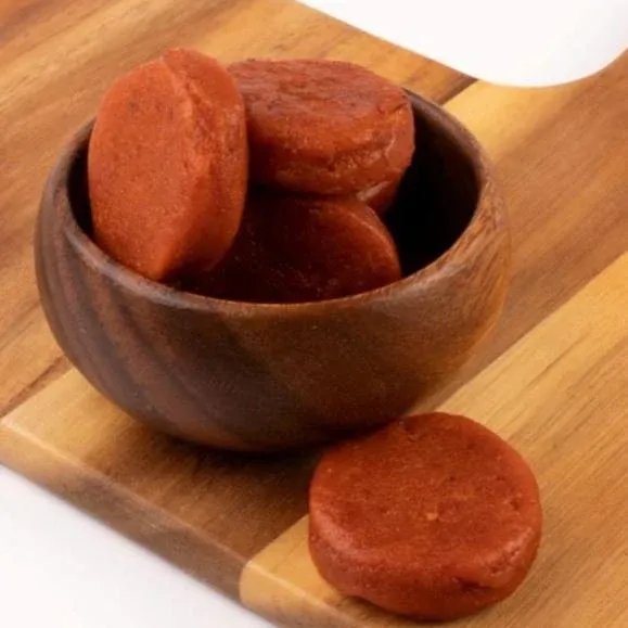 Mebos, a salted and sugared dried apricot confection from the Cape in South Africa