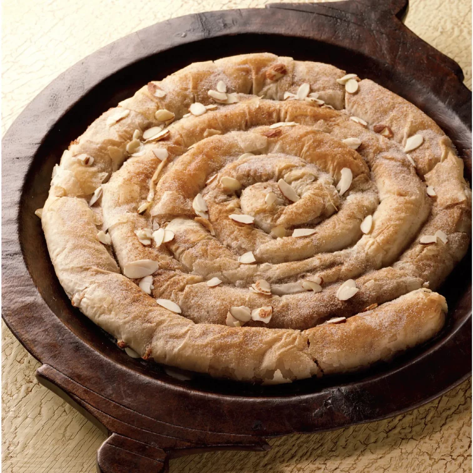 M'hanncha, Moroccan coiled pastry filled with almond paste