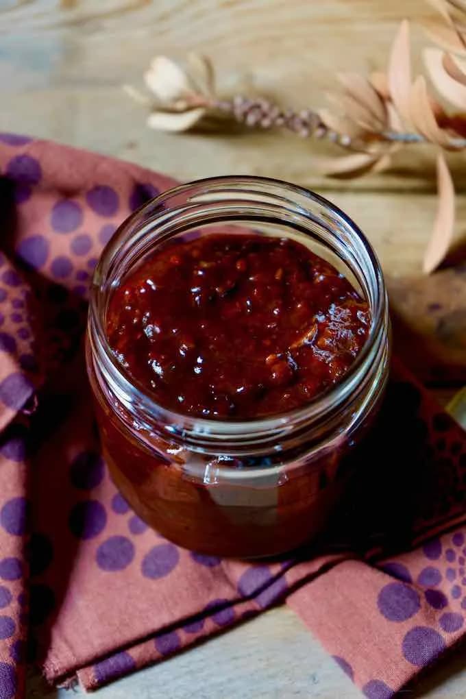 Shito, the dark Ghanaian chilli sauce made with dried shrimp and smoked fish in oil