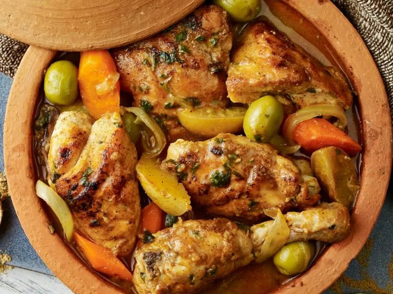 A North African tagine of slow-cooked meat and vegetables