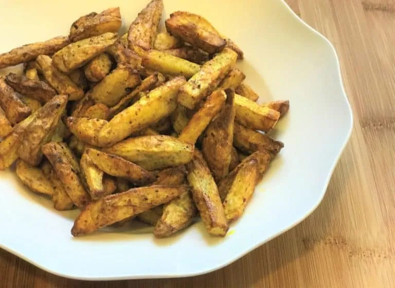 Taro fries baked until golden and crisp