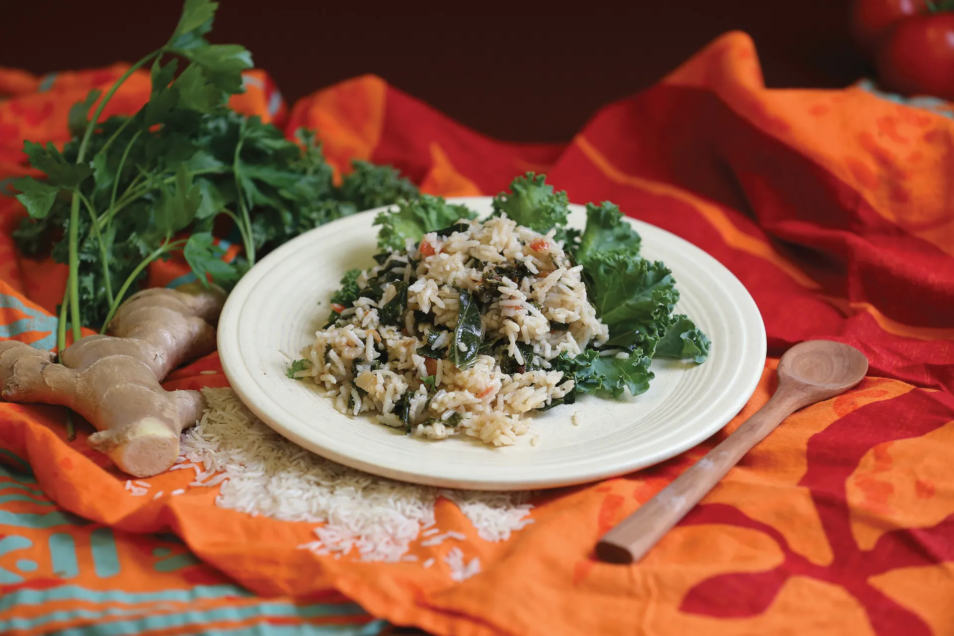 Vary amin'anana, Malagasy rice cooked with greens into a thick porridge