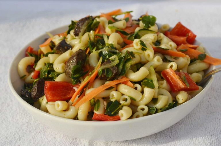 Zogale (Moringa Salad) And Macaroni Zogale (Moringa) And Macaroni Salad