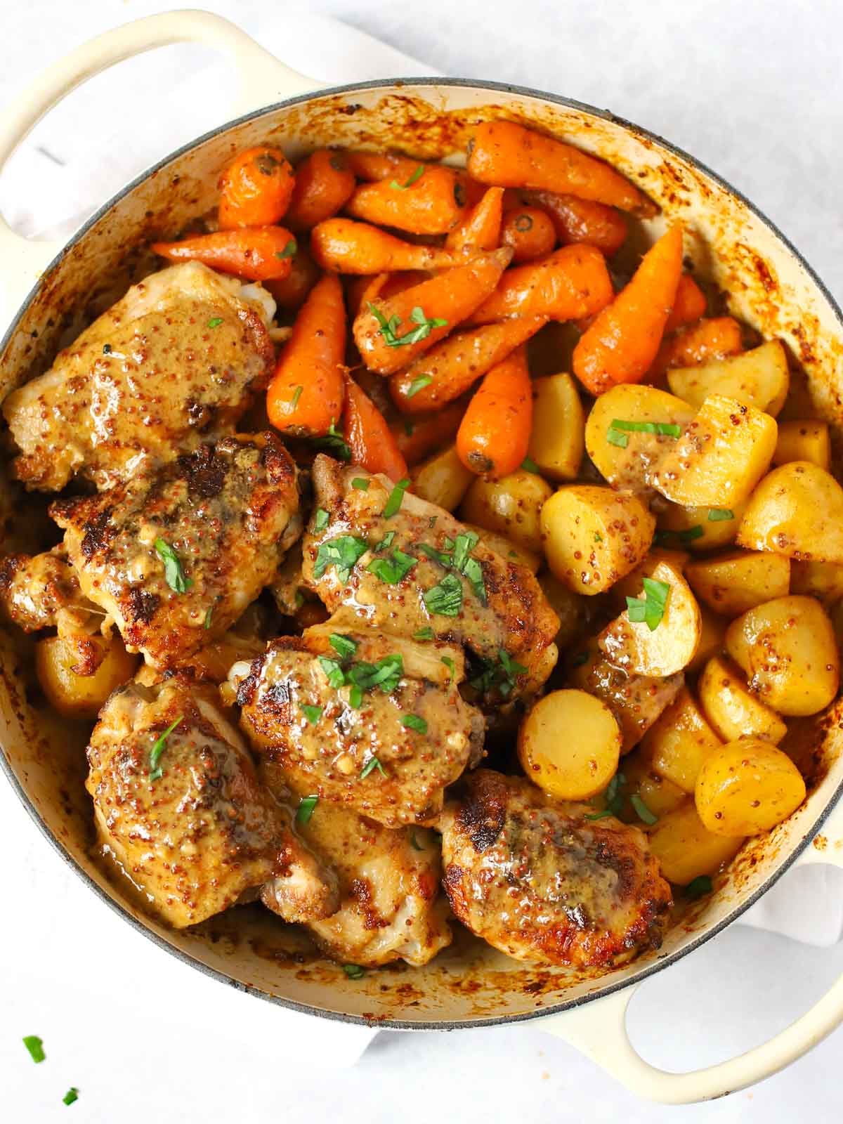 Chicken Recipes for Mustard Chicken and  Potatoes