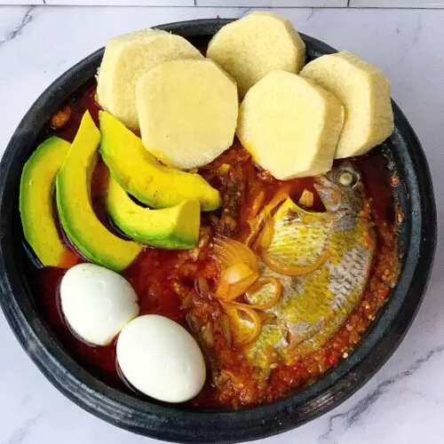 Garden Egg Stew (Earthernware Bowl Method) 4 garden egg stew